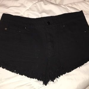 Forever 21 black denim shorts